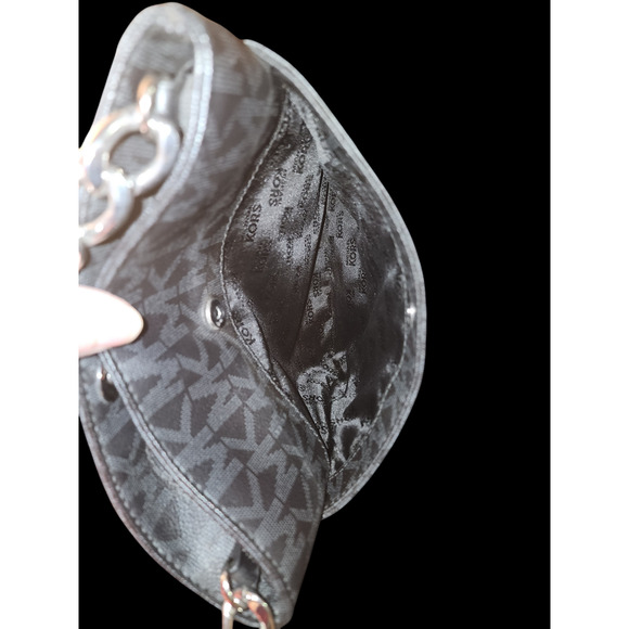 Michael Kors Black Monogram Crossbody Bag/Purse - Picture 3 of 8